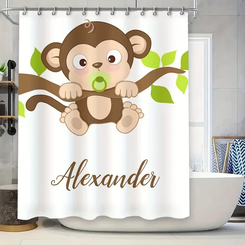 Tenda da doccia floreale di lusso Stampa oro blu navy scuro per l'arredamento del bagno Tessuto solido impermeabile con anelli a gancio Set dimensioni 72x84