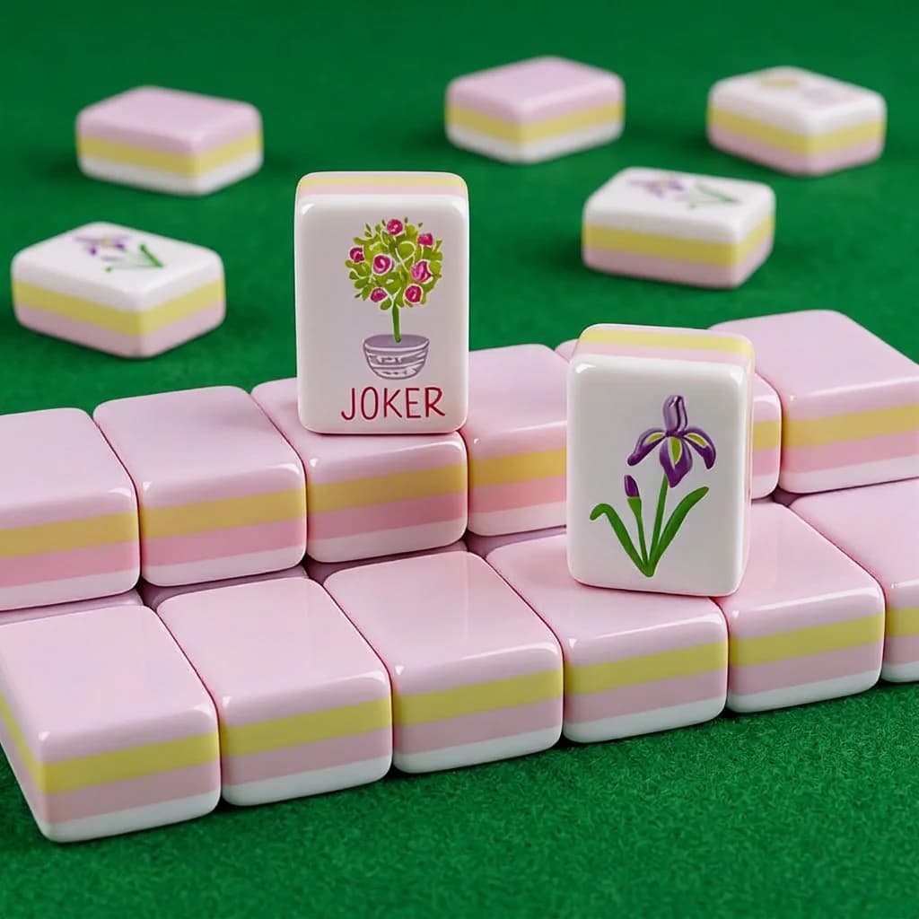 Four-layer Acrylic American Mahjong Set, 4-Player Portable Home Mahjong Tiles