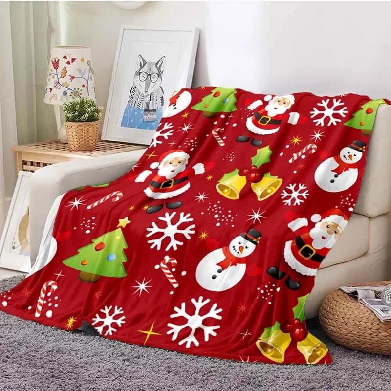 Buon natale coperta di babbo natale coperte pupazzo di neve coperta di flanella sonno divano letto decorazioni natalizie regali di natale