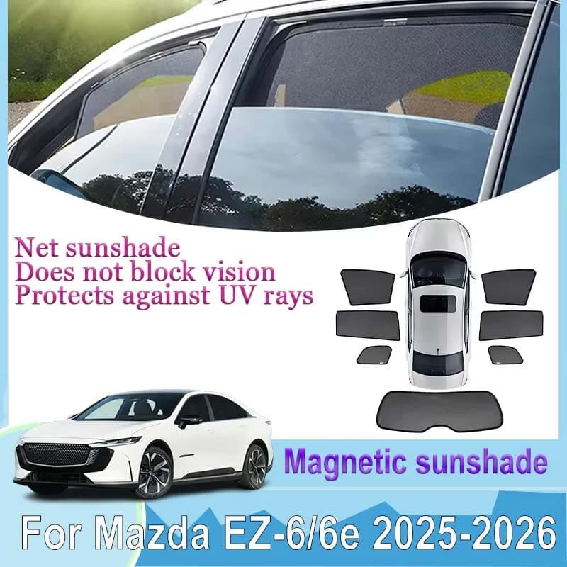 Accessori per Mazda EZ-6 6e J90A 2025 2026, Parasole Magnetico a Rete, Visiera per Parabrezza, Tenda Privacy, Adesivi per Auto