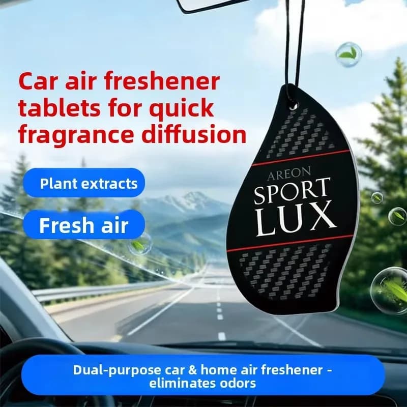 Profumatore per Auto di Lusso, Decorazione Sospesa, Aroma Limone, Lunga Durata, Evaporazione Naturale, da Appendere allo Specchietto Retrovisore