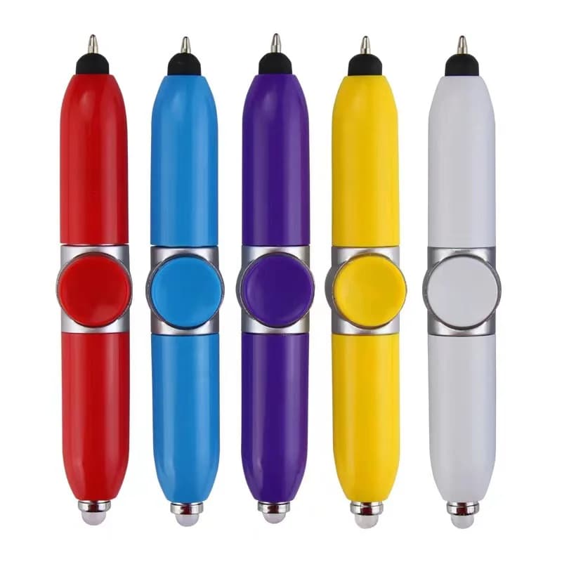 Penna Multifunzione Stylus Fidget Pen Girevole con Funzione Sfera per Prendere Appunti, Gadget da Ufficio, Articolo Regalo