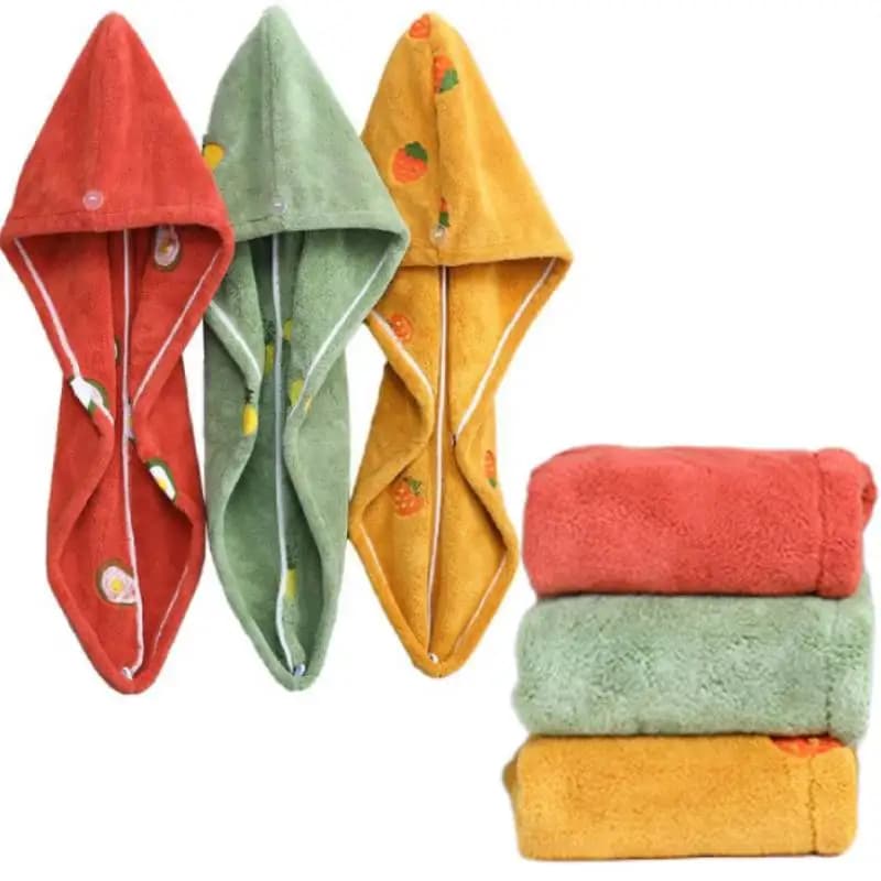 Super Absorbent Hair Turban Quick-dry Microfiber Towel Wrap Soft Bathroom Hair Hat Towels Coral Velvet Dry Hair Cap
