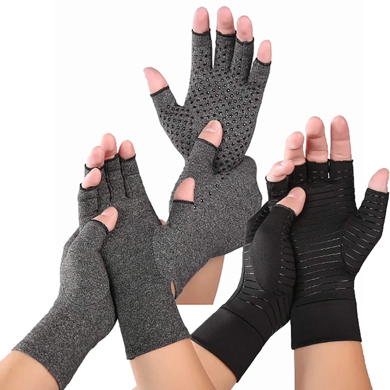 Guanti da artrite a compressione Guanti da compressione per sollievo dal dolore articolare in cotone Supporto per polso Tutore per mano Donna Uomo Guanti da compressione per braccialetto terapeutico;\