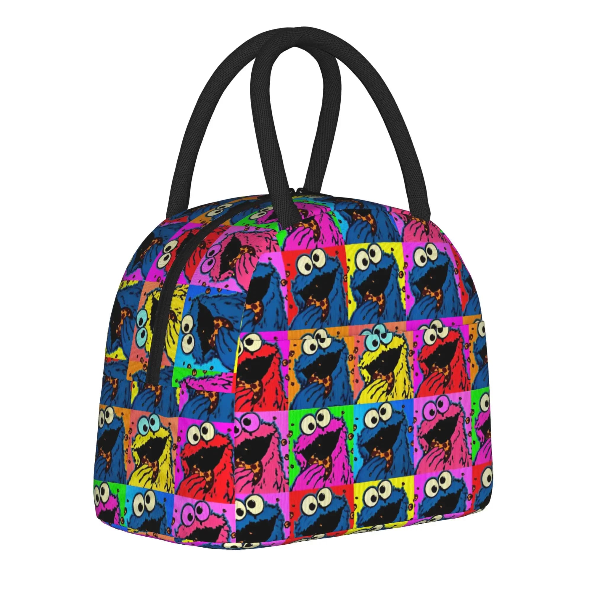 Sesames Streets Insulated Lunch Bags Thermal Bag Reusable,Lunch Container Cartoon Comedy Leakproof Lunch Box Tote Bento Pouch