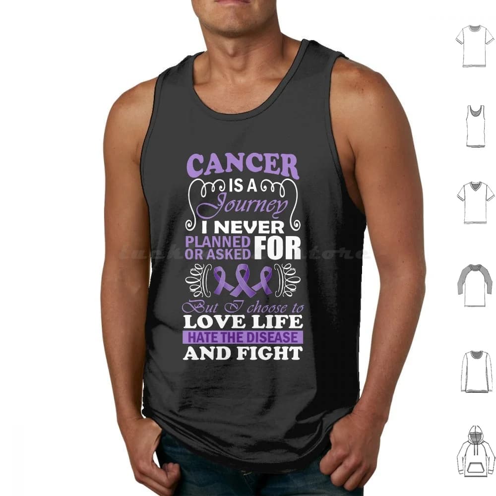 Cancer Journey Canotte Canottiere senza maniche Cancer Journey Tumor American Cancer Society Relay For Life Strides Against Cancer