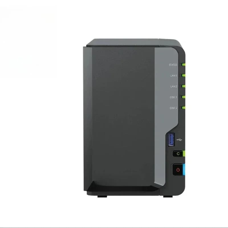 DS224 + 2 staffe Interfaccia USB senza disco NAS 2U Stazione disco rack per archiviazione di rete di inventario