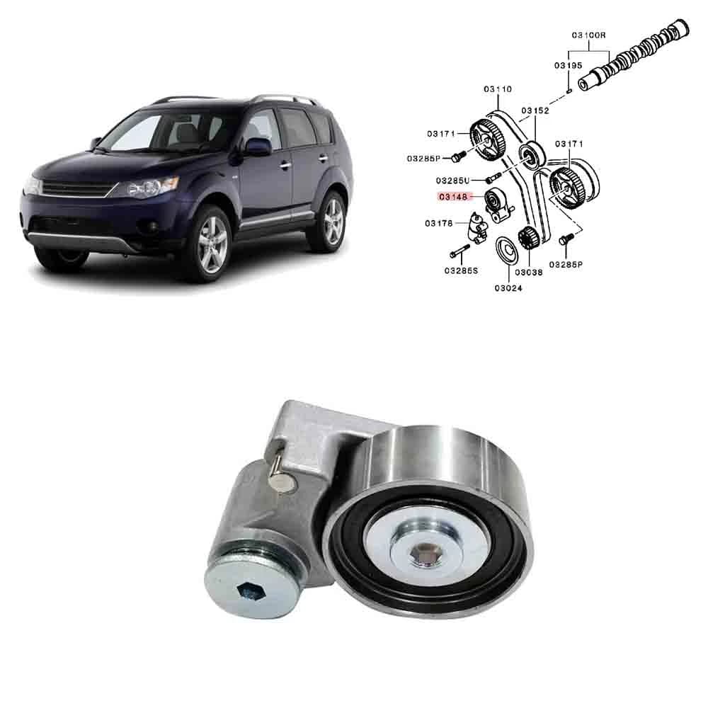 1 Piece Timing Belt Tensioner Arm for Outlander CW GF Timing Tensioner Wheel for Pajero Sport KH KS Transition Wheel 1145A042