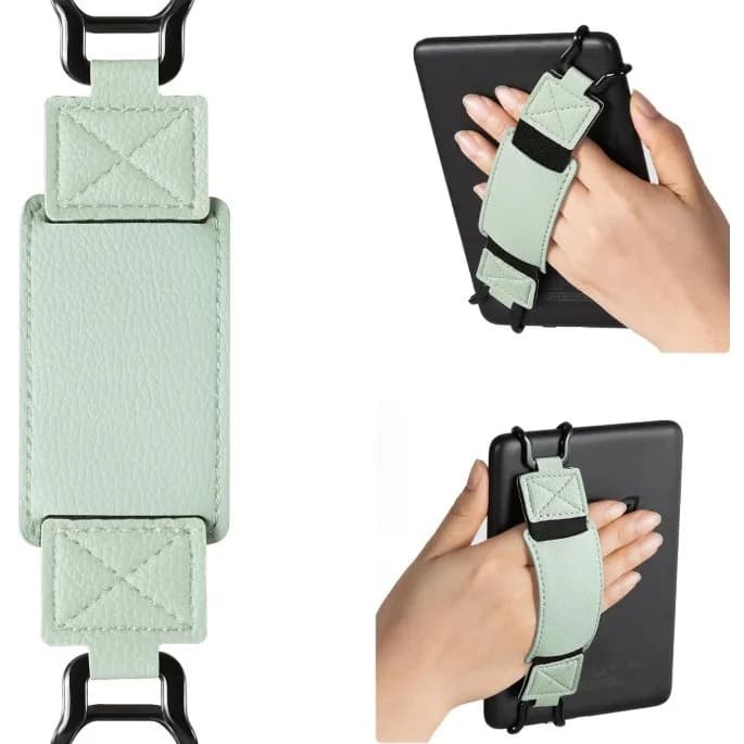 Cinturino di Sicurezza Universale per E-Reader da 6-7 Pollici, Impugnatura per iPhone, Cinturino Elastico in Pelle PU per Kindle, Kobo e Tablet