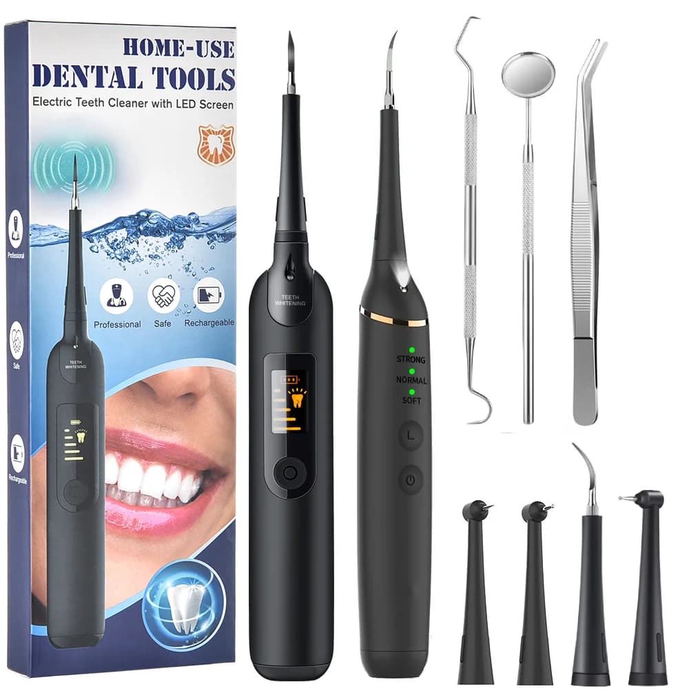 Electric LED Sonic Scaler Set of brushes stains removal of dental calculation cleaner for teeth whitening tools for oral irrigation treatment