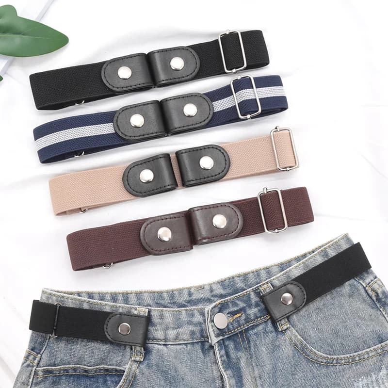 Cintura regolabile senza fibbia per donna pantaloni Jeans per ragazze vestito senza fibbia cintura elastica in vita elasticizzata, senza rigonfiamento, senza cinture senza problemi