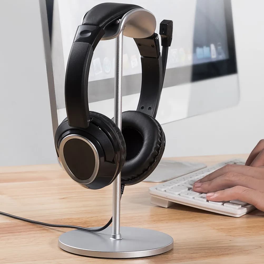 Supporto per auricolari, porta cuffie da scrivania, organizer per cuffie da gaming, base stabile antiscivolo, protezione antigraffio, adatto alla maggior parte dei modelli