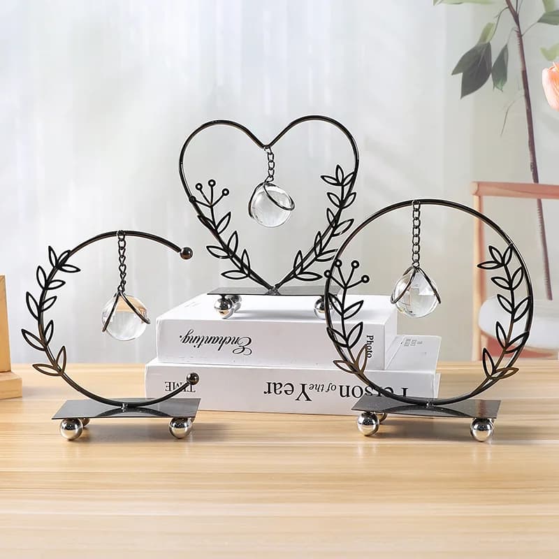 Decorazione a foglia, sfera di cristallo, ornamento artigianale per soggiorno, mobile TV, scrivania da ufficio