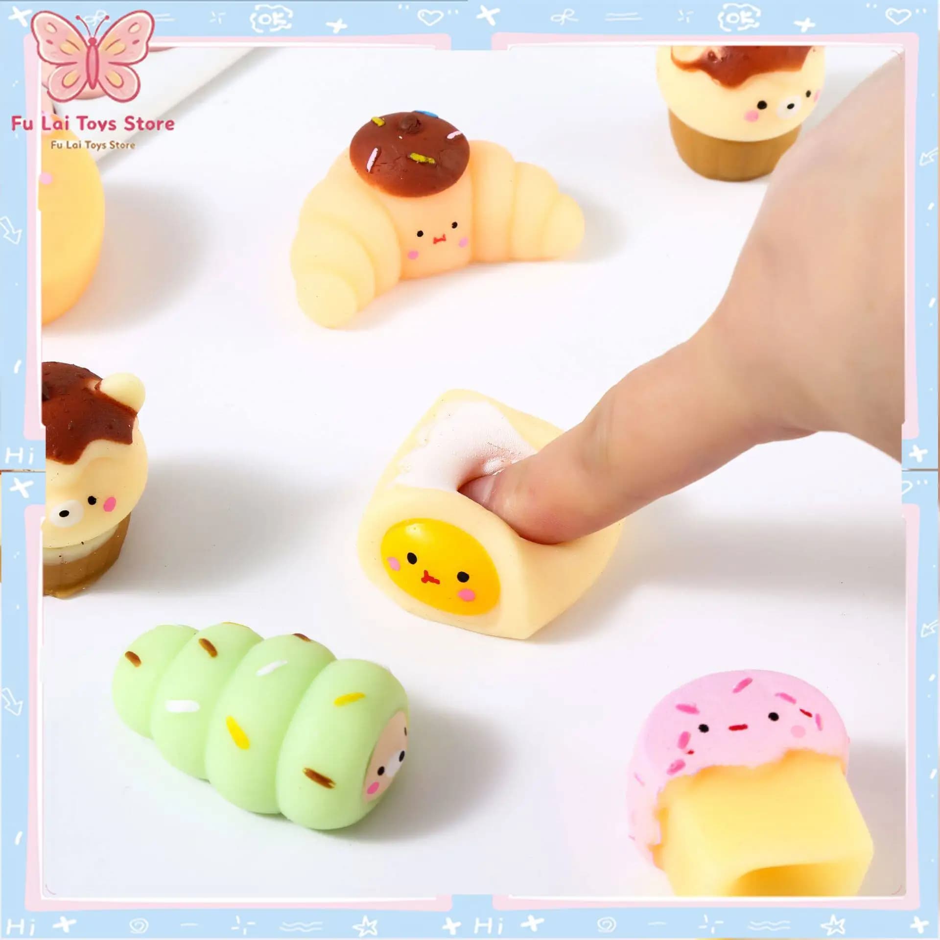 Giocattolo Squishy a Forma di Cibo in Miniatura, Pasta da Modellare, Antistress, Piccolo Regalo per Bambini, Gadget per Feste, Giocattolo Decompressione, Disponibile