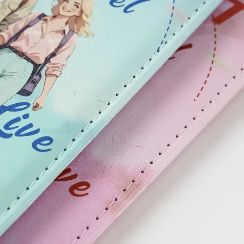 Men Women Couple Passport Cover Passport Holder Flight Ticket Holder Travel Passport Wallet ID Card Holder