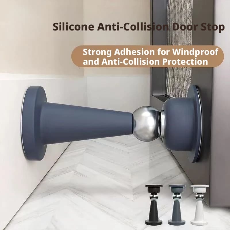 Fermaporta in Silicone a Forte Aspirazione Senza Foratura - Fermapavimento Anti-Collisione per Pareti della Camera da Letto e Protezione Domestica