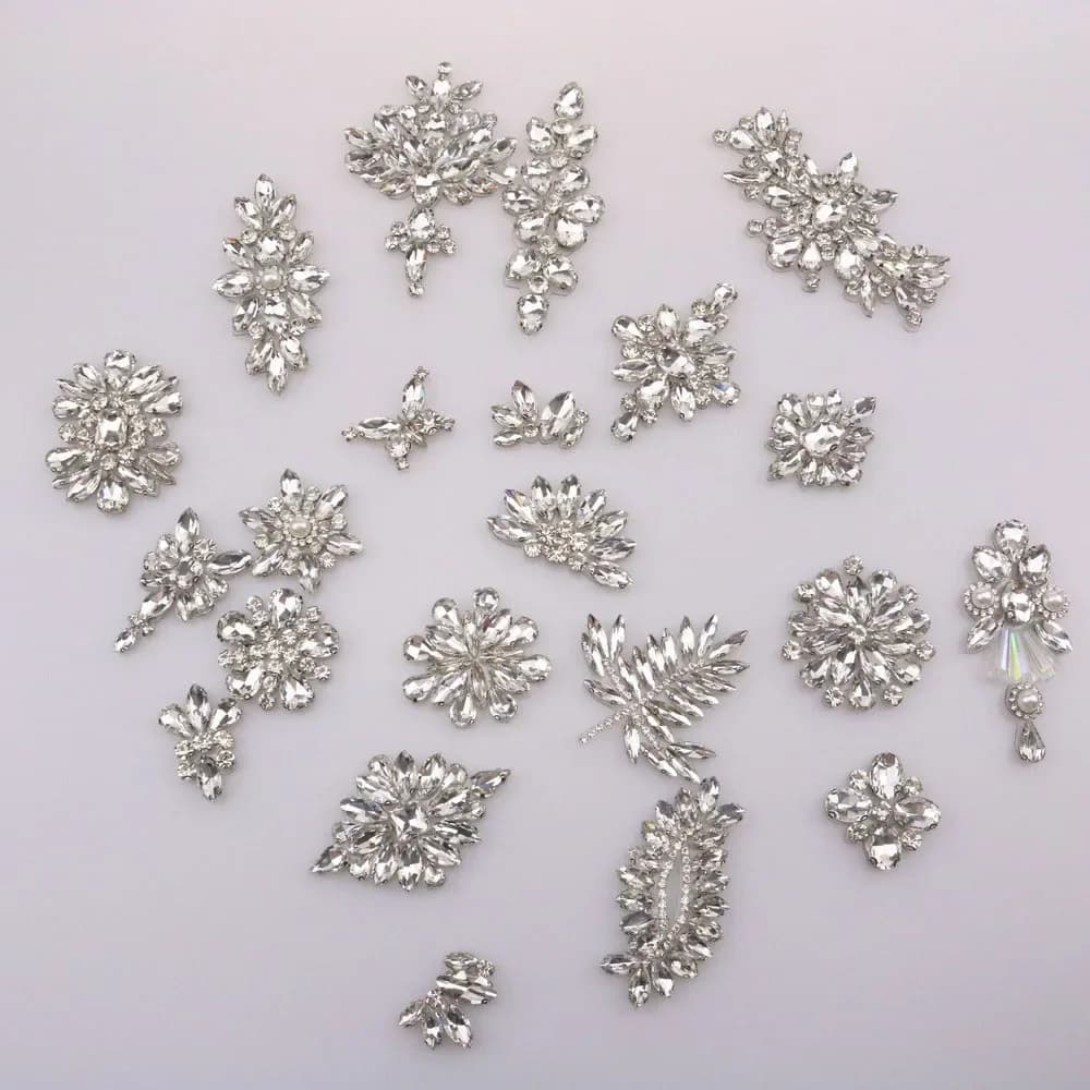 Diamond Beaded Rhinestone Patches for Clothing Backpack Shoes Iron on Beading Applique DIY Accessories Decoration Patche Sticker