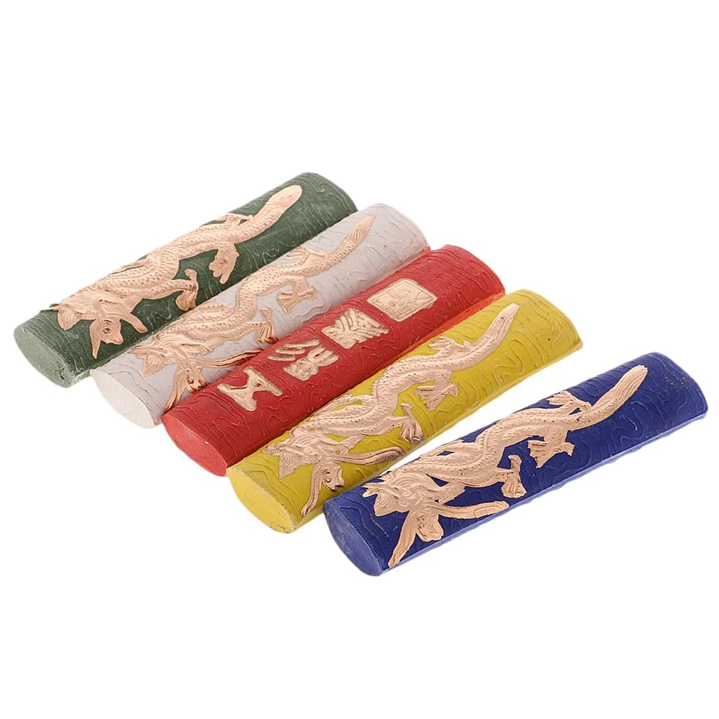 5 Pieces Soot Ink Stick Set for Chinese Calligraphy Writing Tools