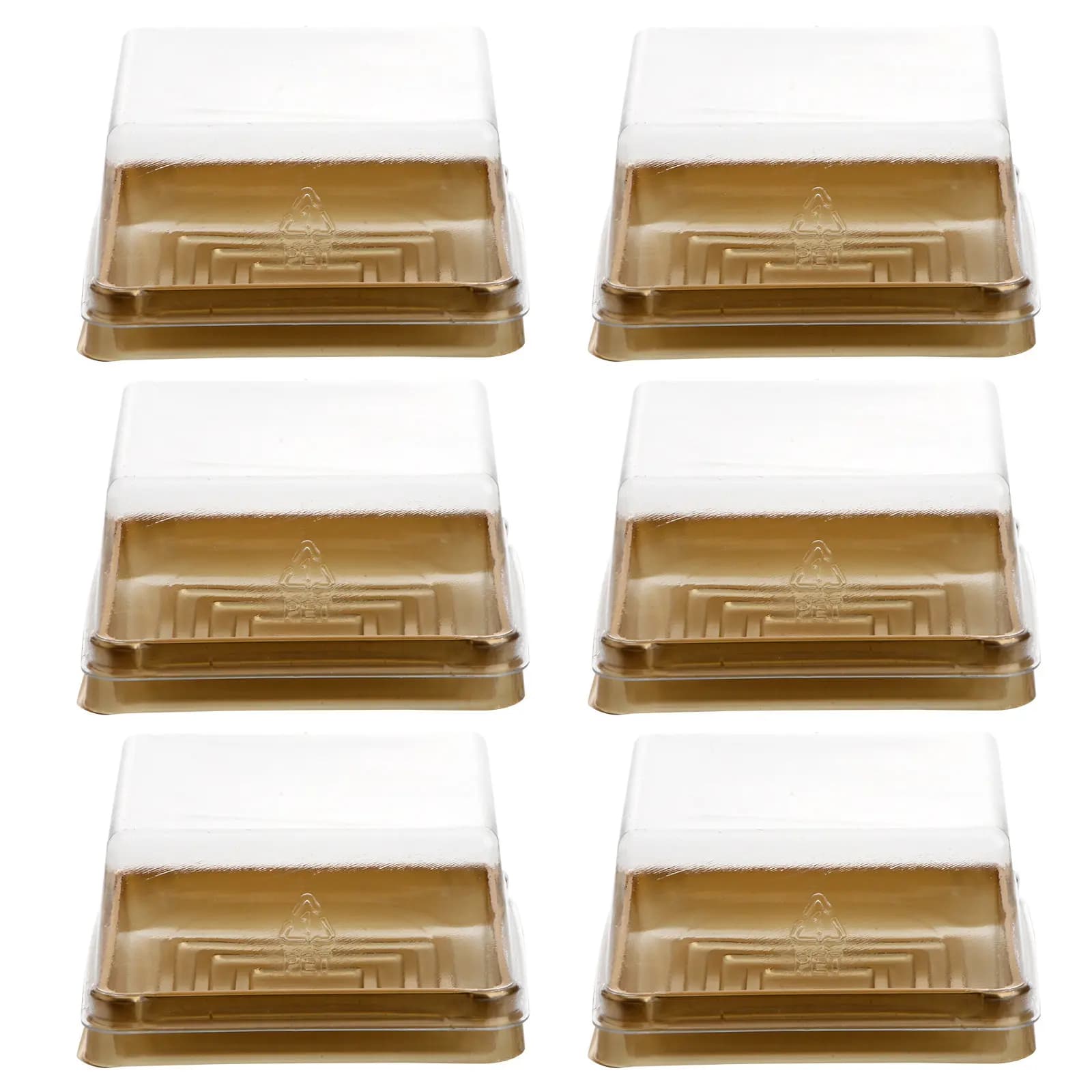 50 Pieces Mini Boxes Plastic Squares for Mooncake, Transparent Containers for Safe Food for Eggs and Pastries, Ideal for Birthdays, Weddings and Desserts