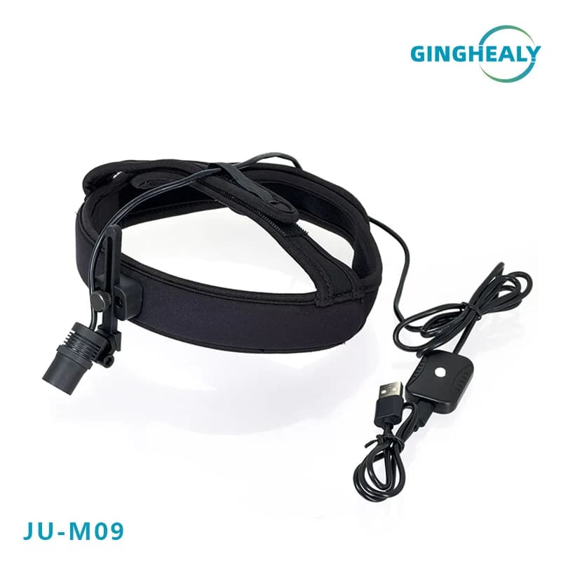 Ginghealy Headlamp 85000lux for Dentist Belt Head-Mounted Headlamps Without Battery Highlight Focus Hairband Soft Hoop Washable