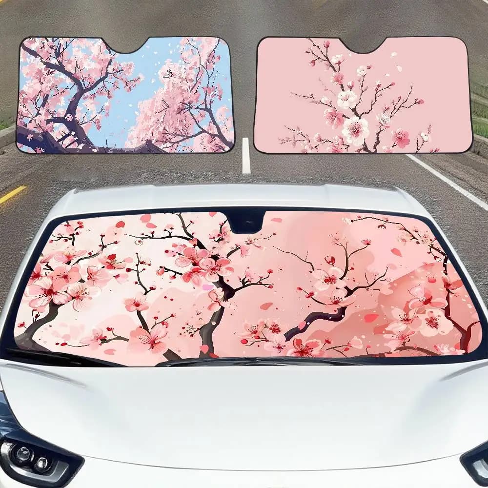 PINK Sakura Parasole per auto Parabrezza Copertura per parabrezza per auto Parasole Visiera automatica Accessori per auto