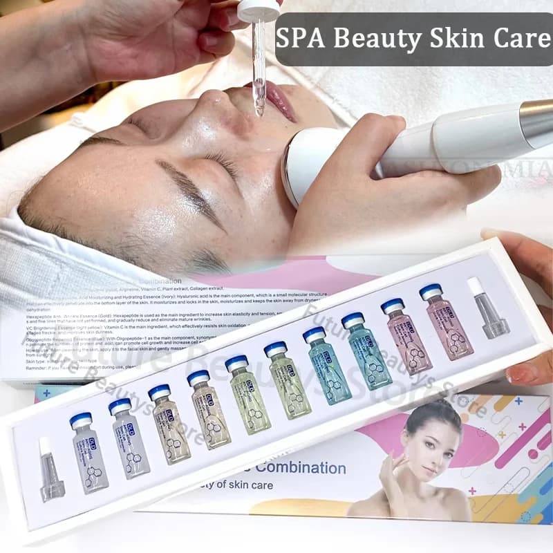 10 pcs Hyaluronic Acid Fiala Siero Kit Niacinamide Salmon DNA Hydrate Ringiovanente Reduce Pores SPA Beauty Skin Care