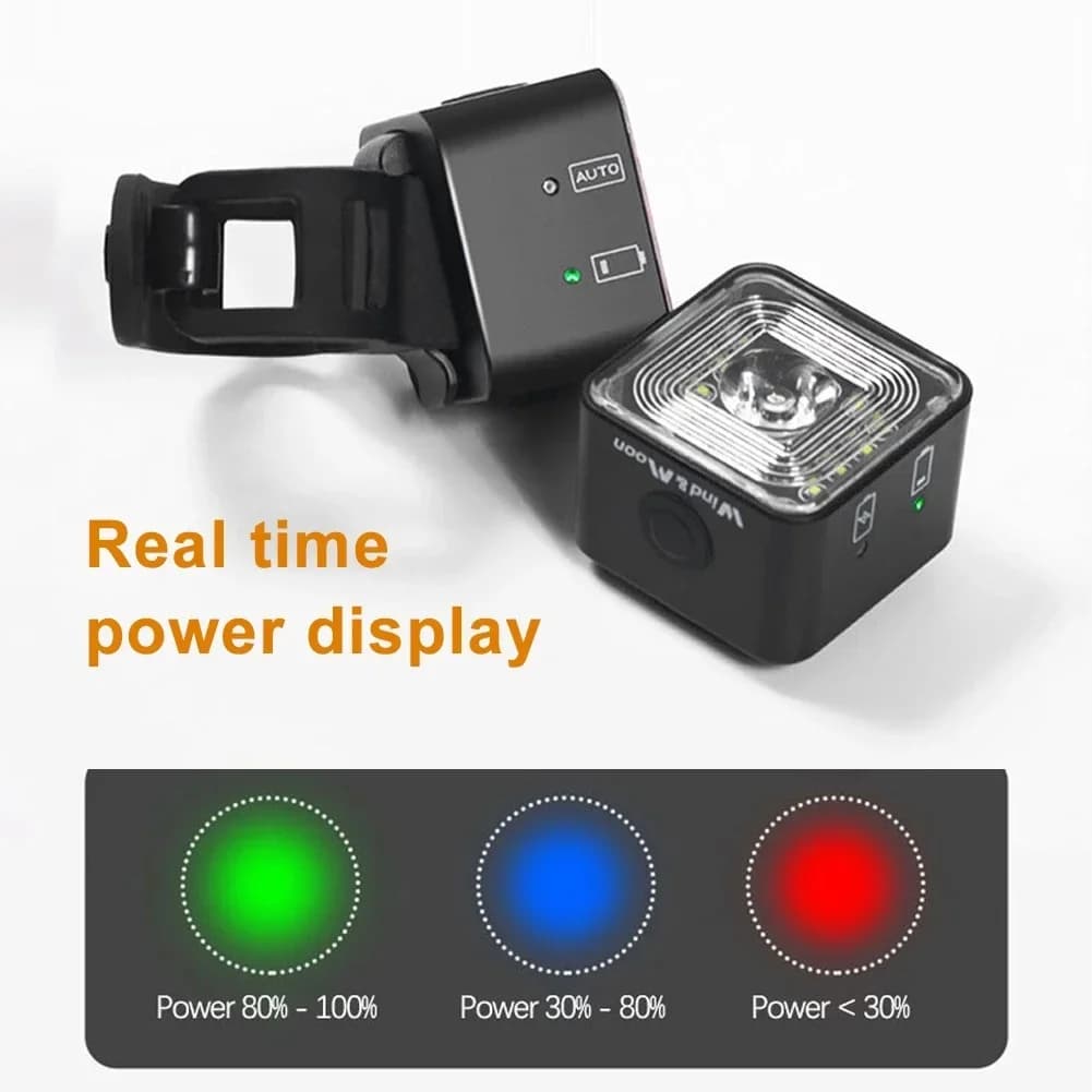 WT06 Luce per bici Lampada anteriore posteriore USB ricaricabile Lanterna a LED Fanale posteriore per bicicletta Faro impermeabile Fanale posteriore Accessori per bici