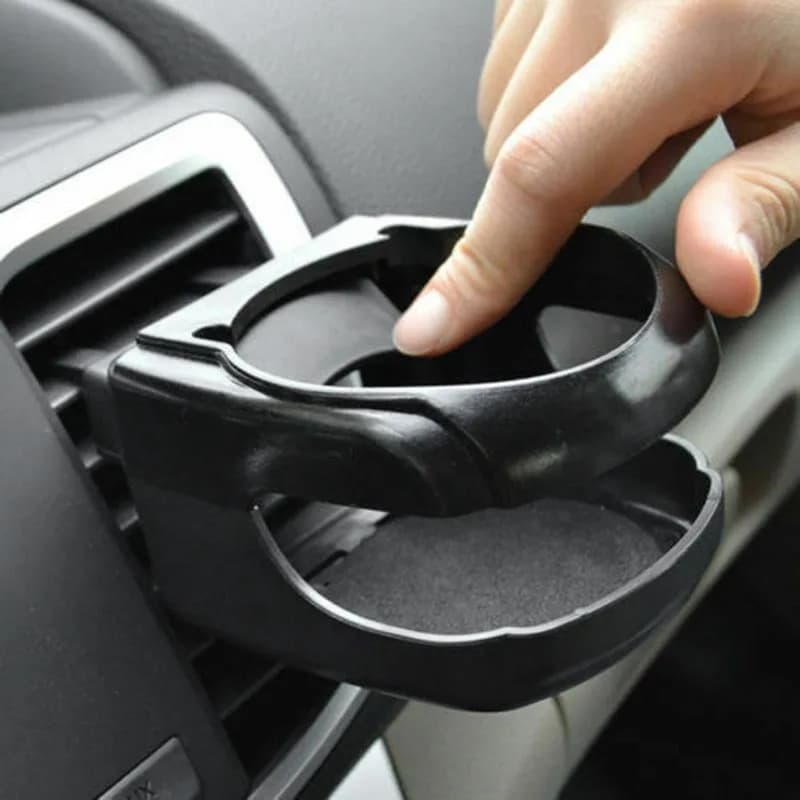 Supporto per Lattine e Bottiglie da Auto per Bocchette d'Aria, Nero, Porta Bevande e Bottiglie d'Acqua per Auto e Camion