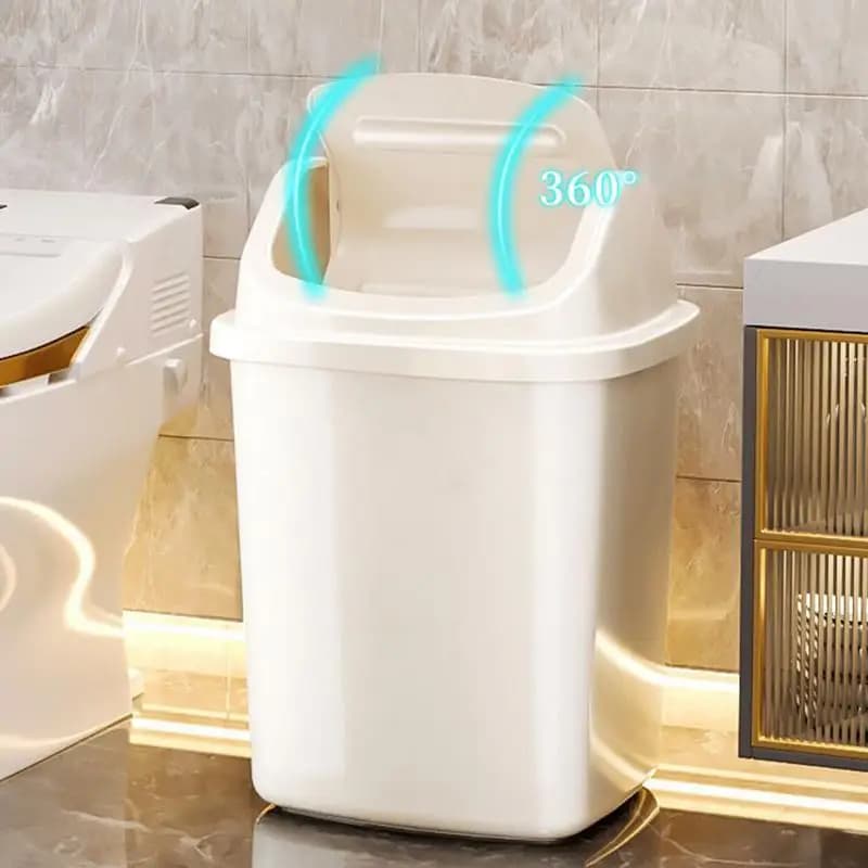 Pattumiera con coperchio oscillante Pattumiera da cucina da 3,17 galloni Cestino per rifiuti Pattumiera salvaspazio per interni per dormitorio sotto il bancone