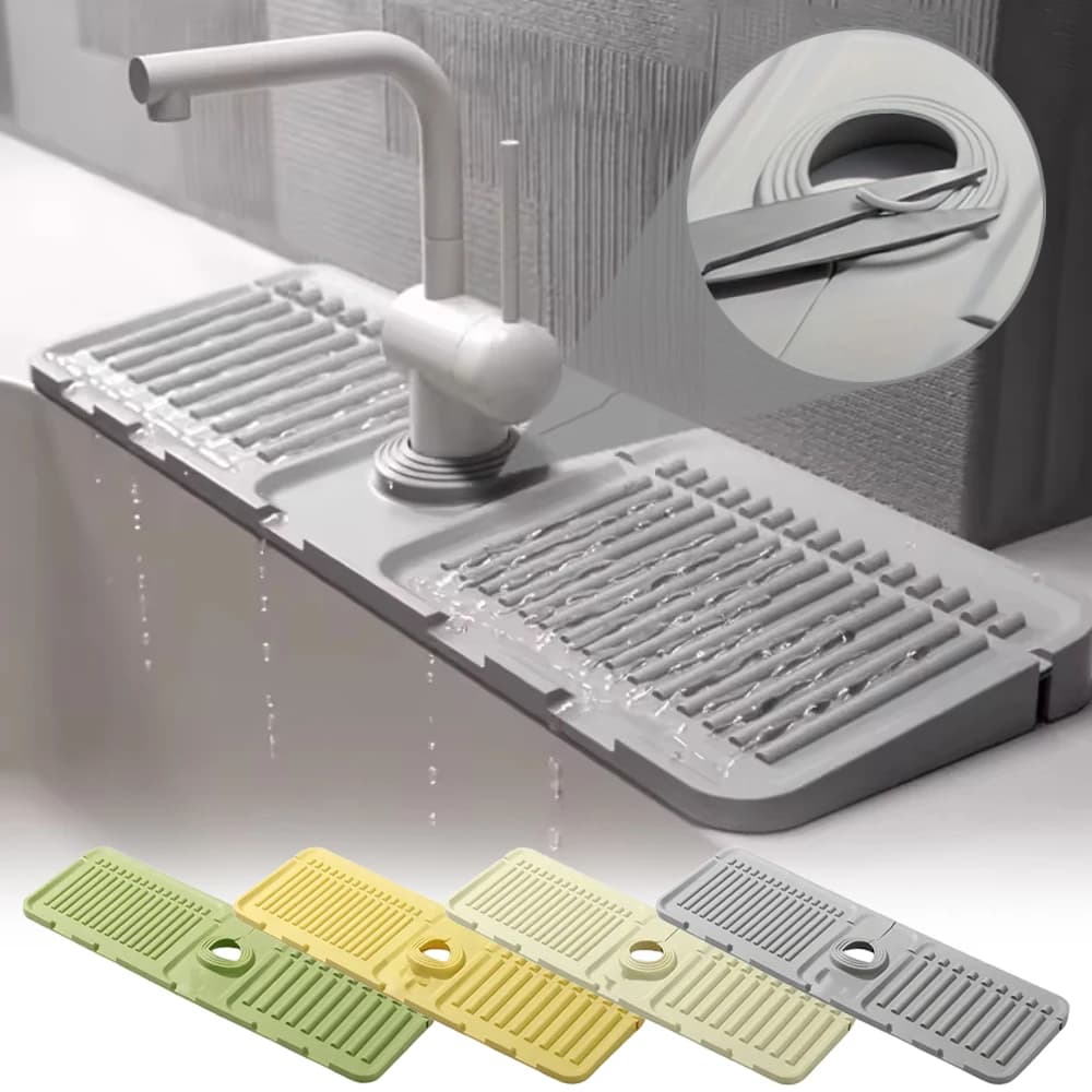 1PC Splash Rubinetto Zerbino In Silicone Lavello Della Cucina Vassoio Dispenser di Sapone Spugna Tappetino di Scarico Lavello Splash Asciugatura Zerbino Controsoffitto Vassoio di Stoccaggio