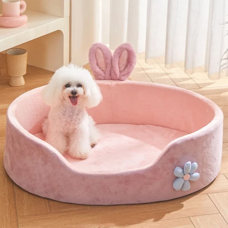 Letto per animali domestici rosa Letto per cani lavabile staccabile Letto per gatti morbido e confortevole per quattro stagioni