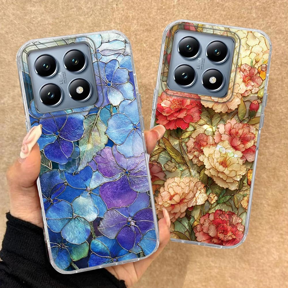 For Xiaomi 15T Pro 14T 13T 11 Lite NE Poco X5 X6 X7 X3 M6 C65 C61 M5S Phone Case Retro Artistic Gradient Rose Flowers Cover