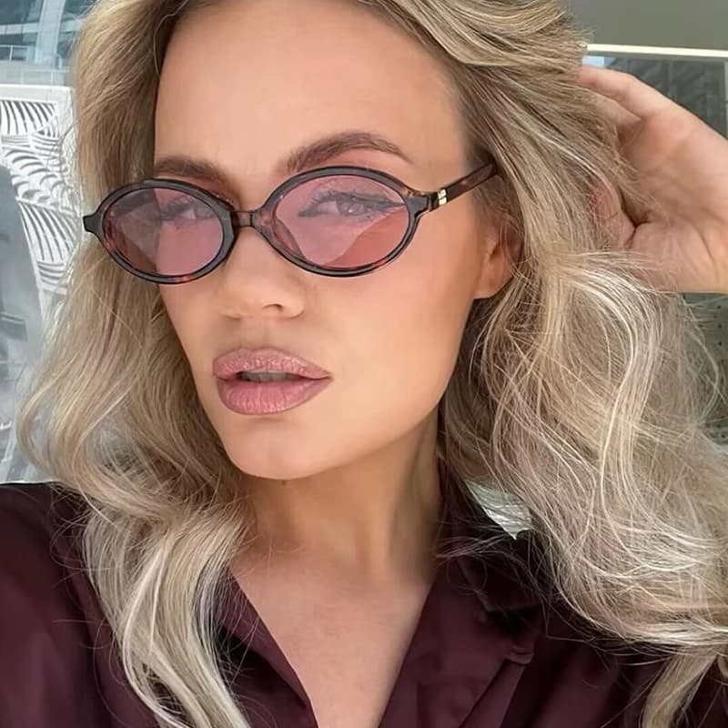 Fashion Oval Simple Sunglasses Women Retro Small Frame Sun Glasses Luxury Brand Design Travel Eyewear UV400 Oculos