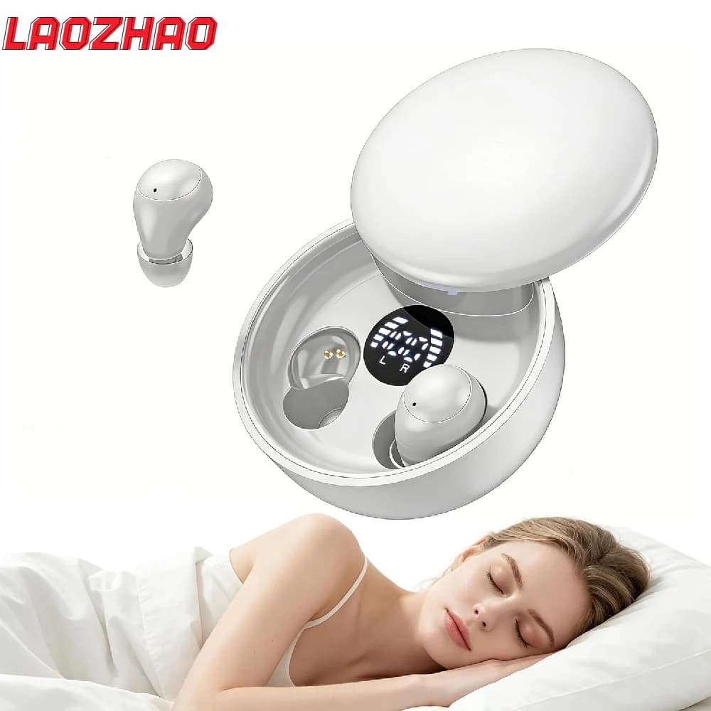 Invisible Sleep Earbuds Bluetooth 5.4, Mini Wireless Earphones Comfort Fit, Noise Blocking Headphones for Small Ears & Travel