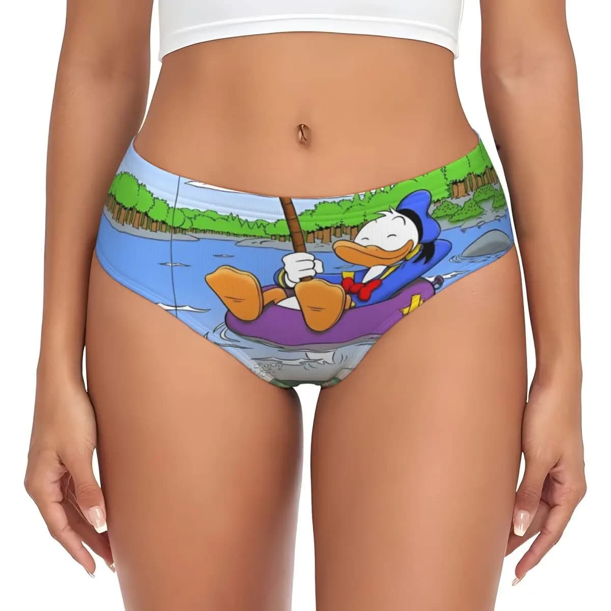 Mutandine Personalizzate da Donna Donaldes Anime Duckes, Biancheria Intima Femminile Morbida e Comoda, Slip Estivi