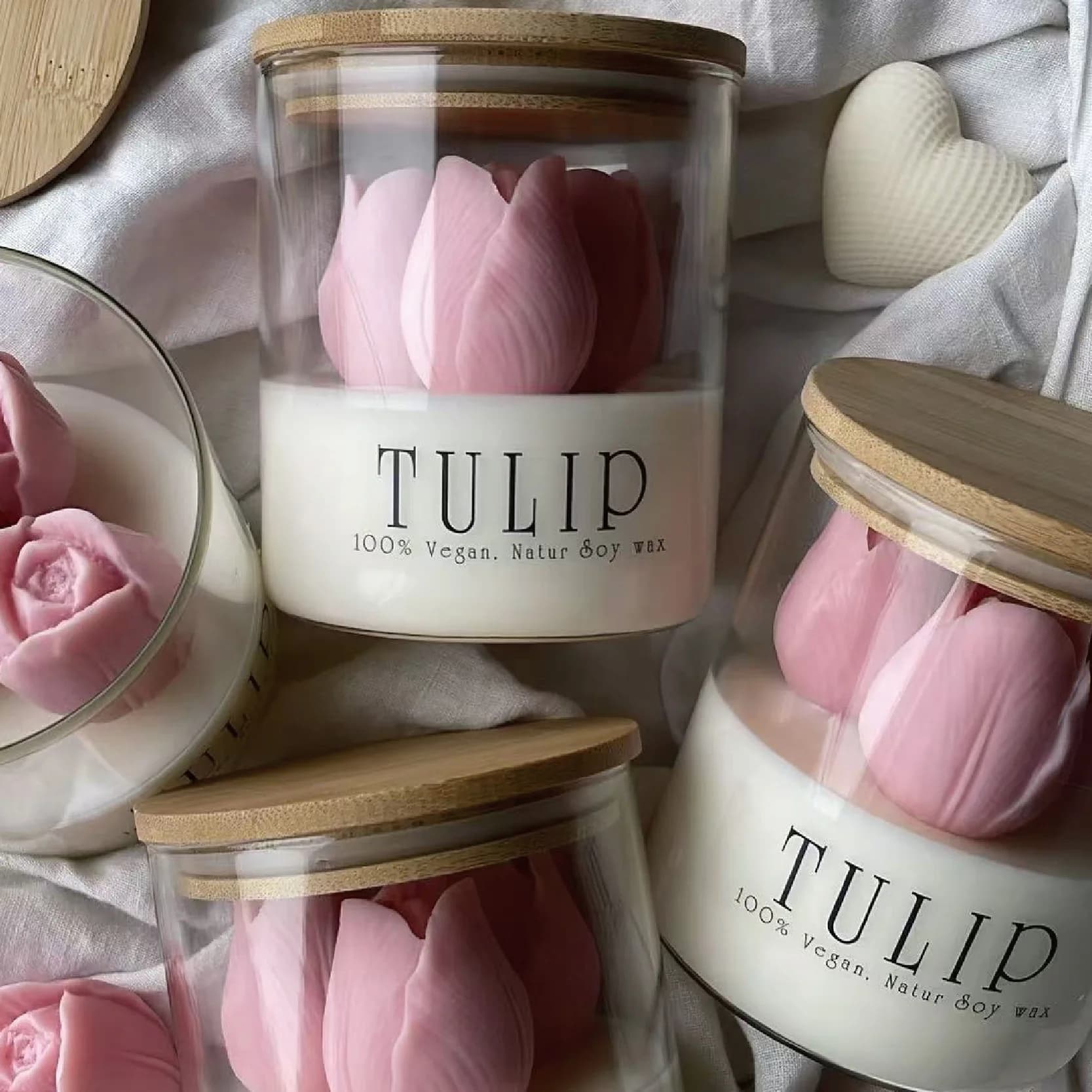 Stampo in Silicone per Candele a Forma di Tulipano, per Creazioni Fai-da-Te di Fiori, Pietre Aromaterapiche e Sapone Artigianale