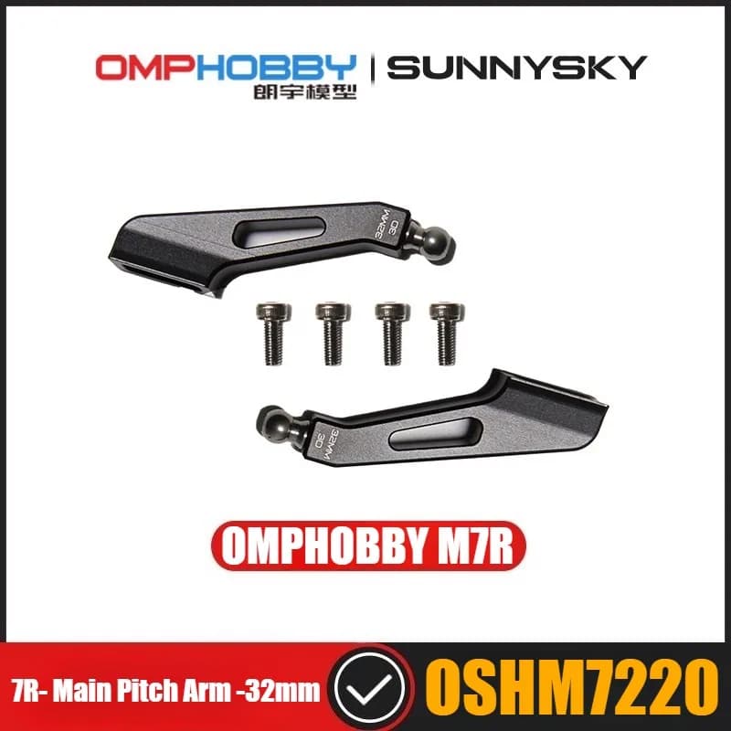 Ricambi per Elicottero RC OMPHOBBY M7R - Braccio Principale di Rotazione - Braccio di Fissaggio Pale Principali da 32mm OSHM7220