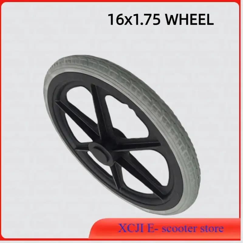 Ruota solida da 16 pollici modello 16x1.75, adatta per accessori pneumatici fuoristrada per biciclette, biciclette elettriche