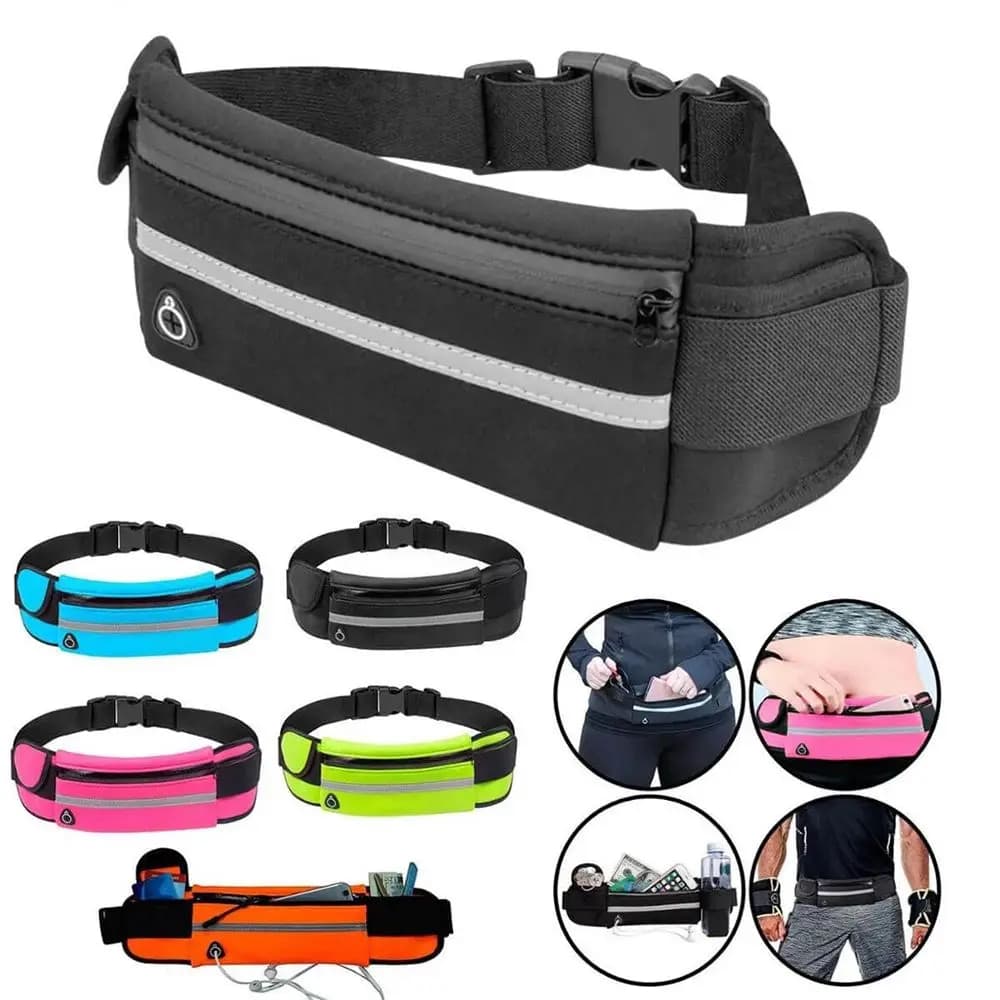 1Pcs Durable Portable Running Waist Bag Waterproof 20x10cm Run Cycling Belt Bag Sports Fanny Pack Gym