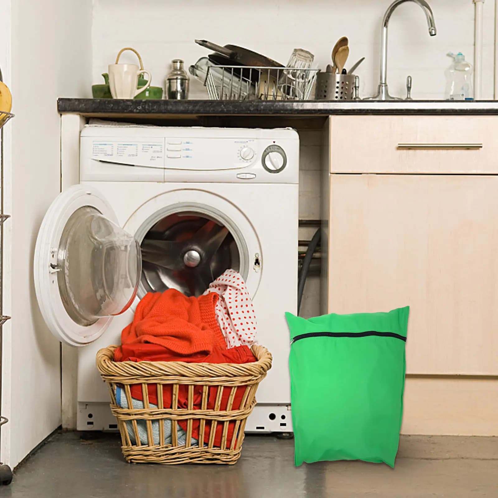 Large Capacity Pet Laundry Bag for Dogs Cats Towels Blankets Bedding Cage Liners Polyester Wash Bag Home Travel
