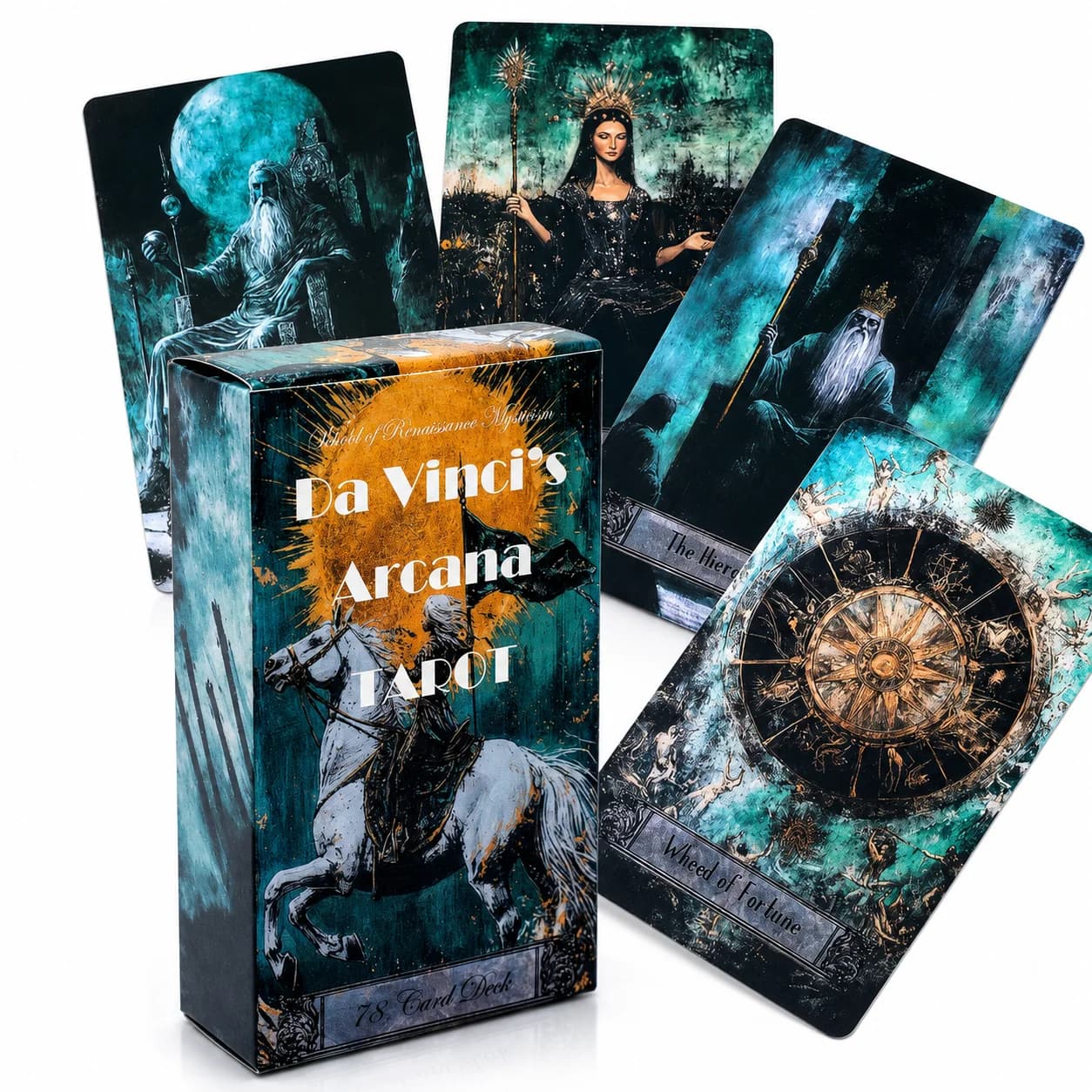 Da Vincis Arcana Tarot Deck 78 Cards Renaissance Mystic Divination Oracle Fortune Telling Cards Art Tarot Deck For Beginners Col