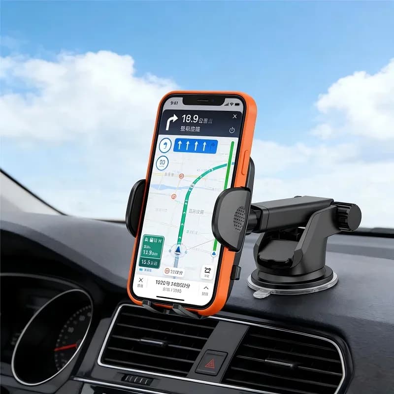 Supporto universale per telefono da auto con ventosa per cruscotto, rotazione a 360° ° Design Girevole Antiscivolo Facile da Installare e Durevole per Tutti i Telefoni