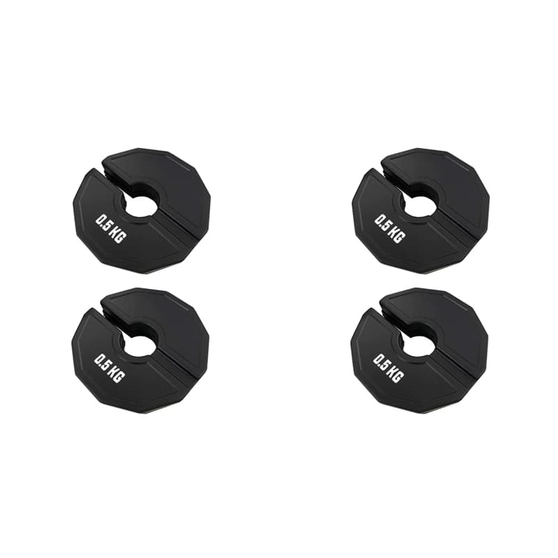 4 pieces 0.5 kg micro-gym gym plate fractional weight with handlebars fractional weight plates in rubber additional black change