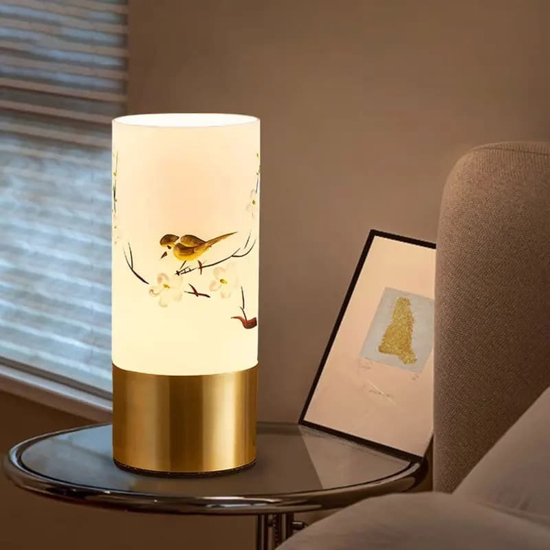Nordic desk lamp, simple all-copper touch dimmable bedside lamp in the bedroom, high-end feeling, warm and romantic night light