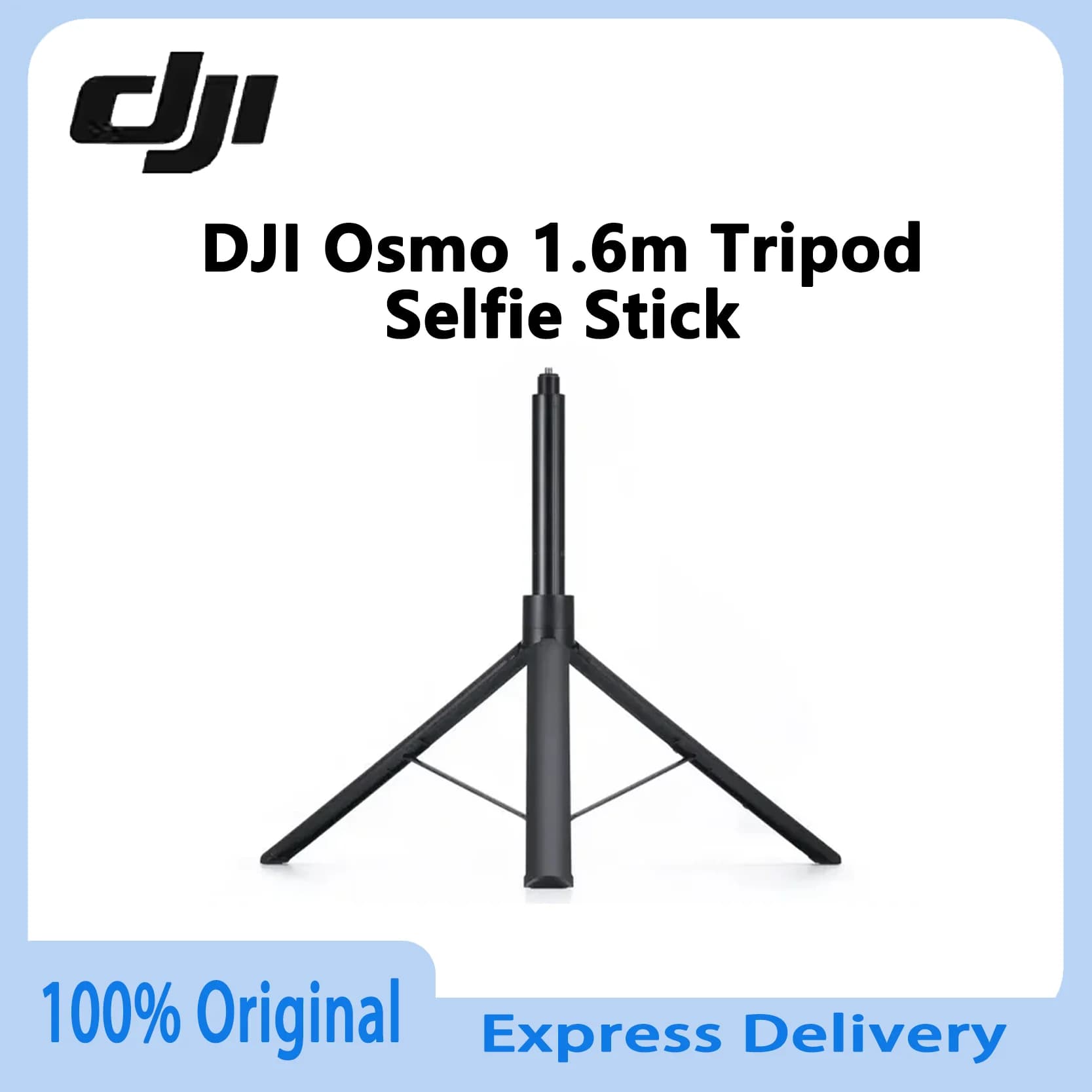 Treppiede Originale DJI Osmo 1.6m con Asta Selfie, Angolo Ampio, Leggero, Robusto, Apertura Rapida, Portatile per Fotocamera DJI OM 360