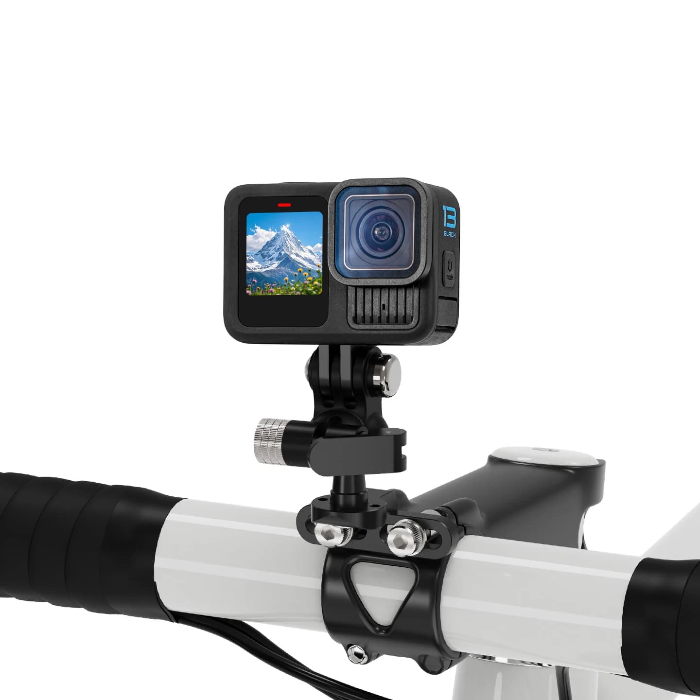 Universal bike handlebar support with 1/4" thread adapter for GoPro Hero 13 for Insta360 X5 for DJI Action 5 Pro camera accessories