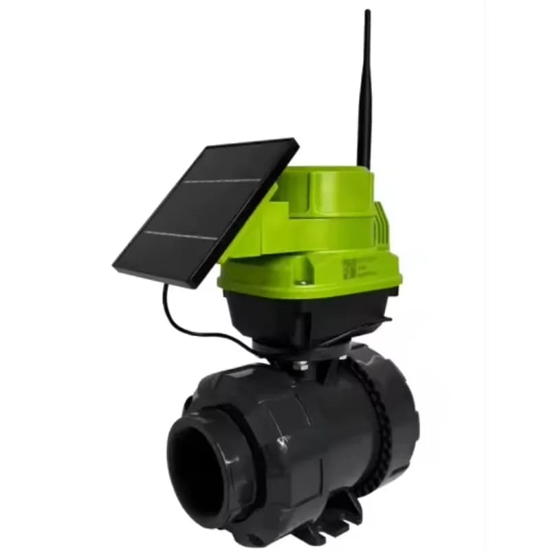 Valvola a sfera solare DN50 a 2 canali DC9~30V con telecomando wireless intelligente per pannelli solari e batterie, adatta ad acqua ad alta temperatura