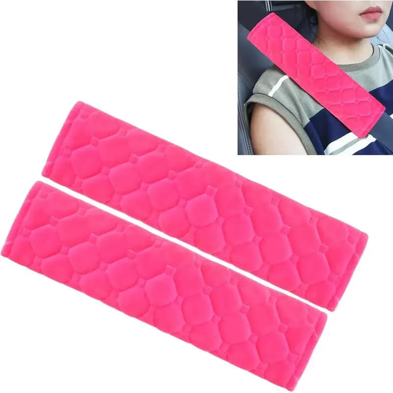 Car Seat Belt Cover Pad, Comfortable Seat Strap Pads, Essential Car Seat Shoulder Strap Pad. Pink* 2HJ