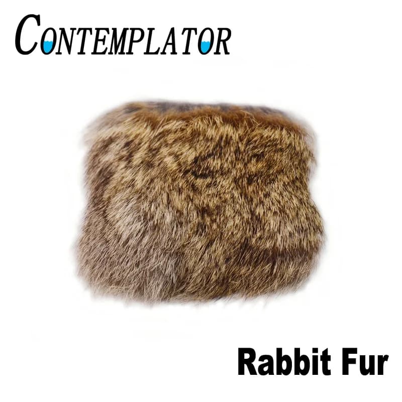 CONTEMPLATOR 2 pz/pacco Pelliccia di Coniglio Naturale Fly Legare Peli di Animali 8 cm * 8 cm Naturale Genuino Cono Per I Corpi di Ninfa Dubbing Streamer