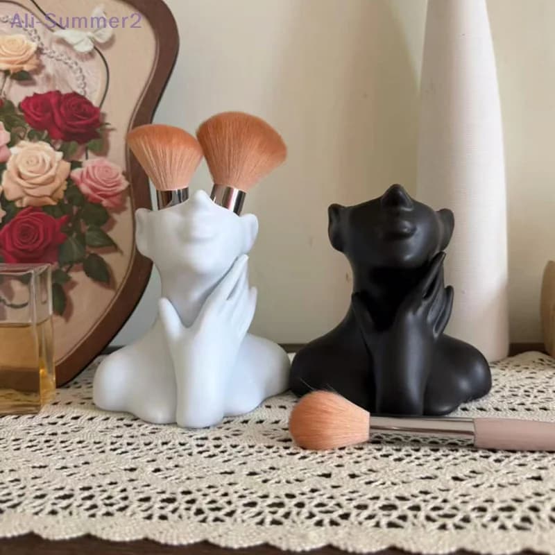 Creative Body Art Vase Makeup Brush And Pen Holder Multifunctional Desk Organizer Statue Ornament Home Office Decor
